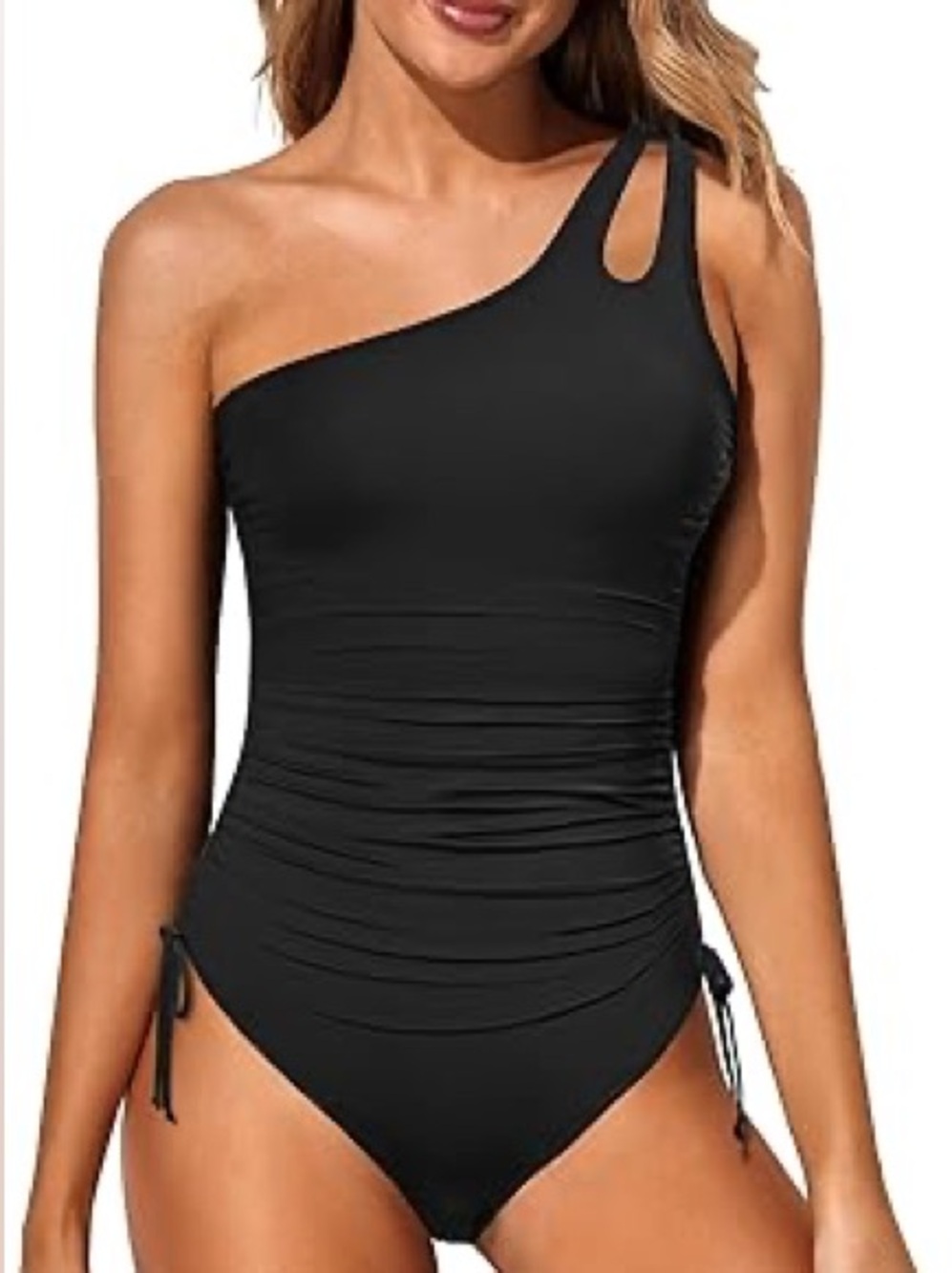 NWT- One-Shoulder Black Women’s Swimsuit